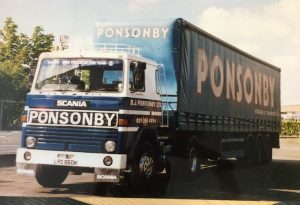 1981 D.J. Ponsonby Ltd Scania 111 Truck of 1981 converted to Sleeper Cab in 1989 and driven by Mark Ponsonby
